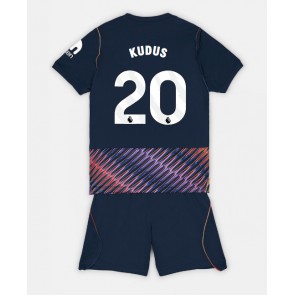Tottenham Hotspur Mohammed Kudus #20 Bortaställ Barn 2026-27 Kortärmad (+ Korta byxor)
